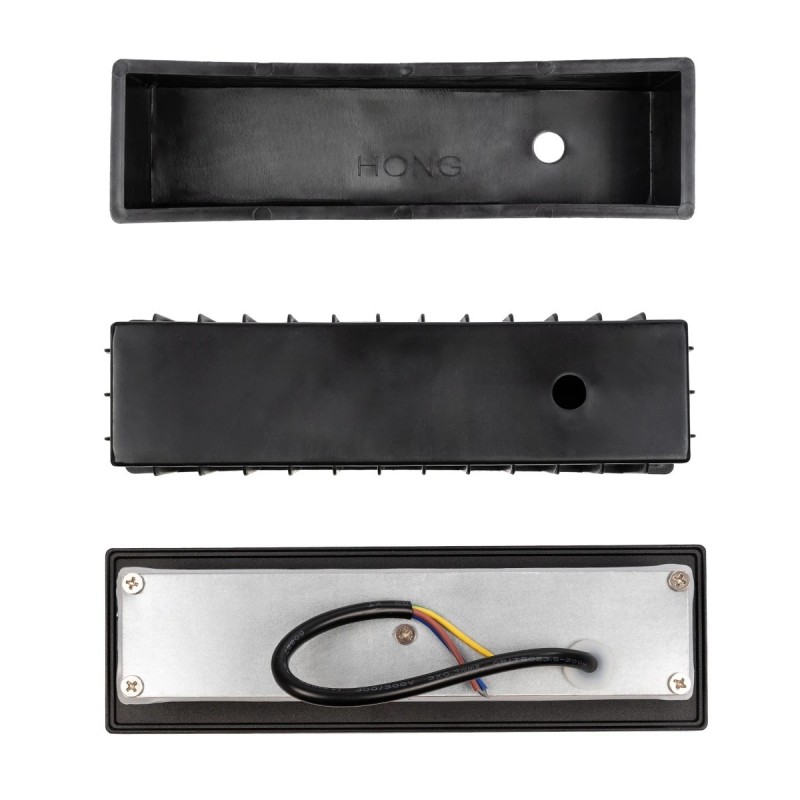 kelvo® STEPART KLV-101-0086 Χωνευτό Φωτιστικό Σκαλοπατιού / Διαδρόμου LED 4W 500lm 45° AC 220-240V Αδιάβροχο IP65 Θερμό Λευκό 2700K - Lumileds SMD Chip & TÜV SÜD Driver - Μαύρο Ματ - Μ21 x Π5.5 x Υ6.5cm / Q20.3 x 5.6cm - 5 Χρόνια Εγγύηση