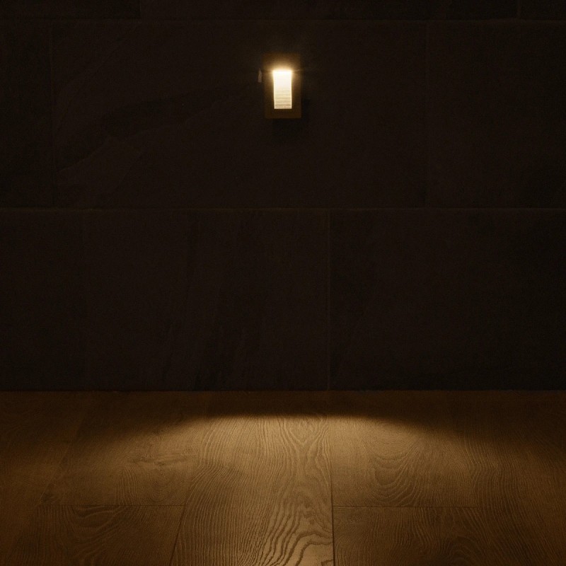 kelvo® STEPART KLV-101-0090 Χωνευτό Φωτιστικό Σκαλοπατιού / Διαδρόμου LED 3W 375lm 45° AC 220-240V Αδιάβροχο IP65 Θερμό Λευκό 2700K - Lumileds SMD Chip & TÜV SÜD Driver - Γκρι Ανθρακί Ματ - Μ6 x Π5.5 x Υ10cm / Q5 x 9.6cm - 5 Χρόνια Εγγύηση