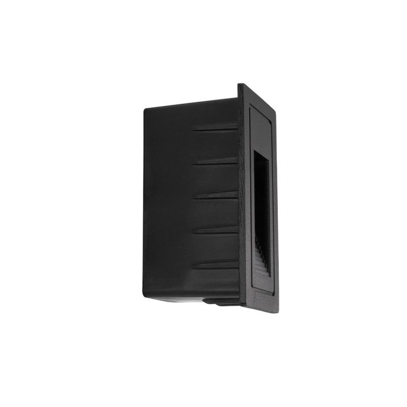 kelvo® STEPART KLV-101-0089 Χωνευτό Φωτιστικό Σκαλοπατιού / Διαδρόμου LED 3W 375lm 45° AC 220-240V Αδιάβροχο IP65 Θερμό Λευκό 2700K - Lumileds SMD Chip & TÜV SÜD Driver - Μαύρο Ματ - Μ6 x Π5.5 x Υ10cm / Q5 x 9.6cm - 5 Χρόνια Εγγύηση