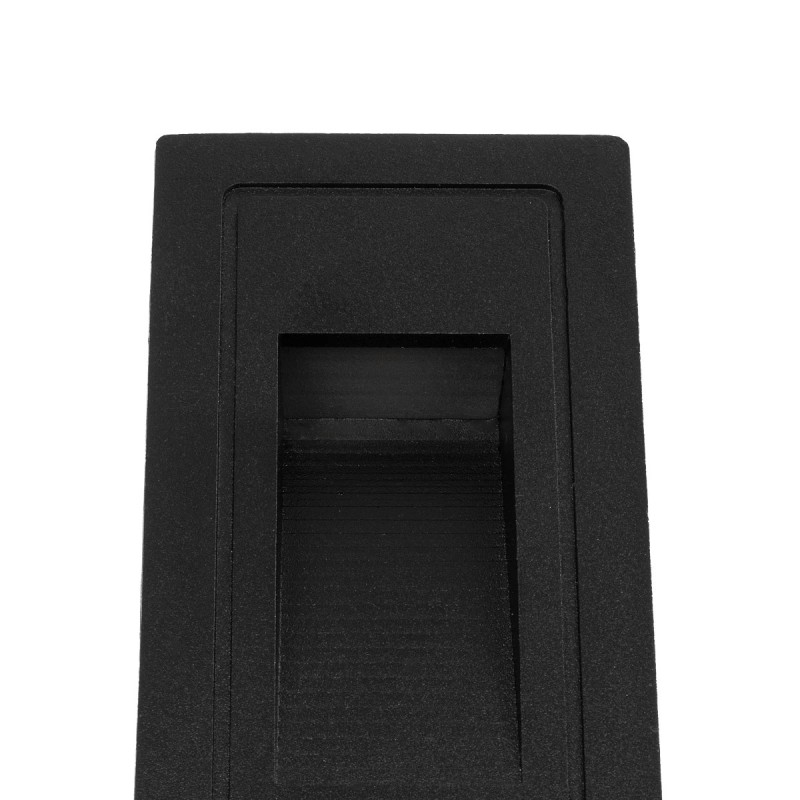 kelvo® STEPART KLV-101-0089 Χωνευτό Φωτιστικό Σκαλοπατιού / Διαδρόμου LED 3W 375lm 45° AC 220-240V Αδιάβροχο IP65 Θερμό Λευκό 2700K - Lumileds SMD Chip & TÜV SÜD Driver - Μαύρο Ματ - Μ6 x Π5.5 x Υ10cm / Q5 x 9.6cm - 5 Χρόνια Εγγύηση