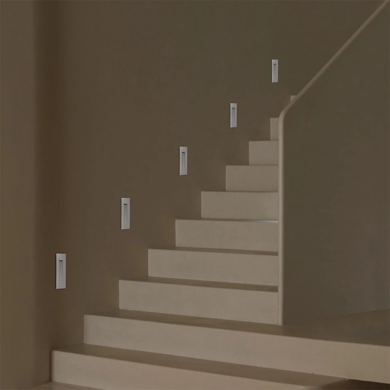 kelvo® STEPART KLV-101-0094 Χωνευτό Φωτιστικό Σκαλοπατιού / Διαδρόμου LED 3W 375lm 45° AC 220-240V Αδιάβροχο IP65 Θερμό Λευκό 2700K - Lumileds SMD Chip & TÜV SÜD Driver - Λευκό Ματ - Μ6.5 x Π6.5 x Υ21cm / Q5.4 x 18.9cm - 5 Χρόνια Εγγύηση