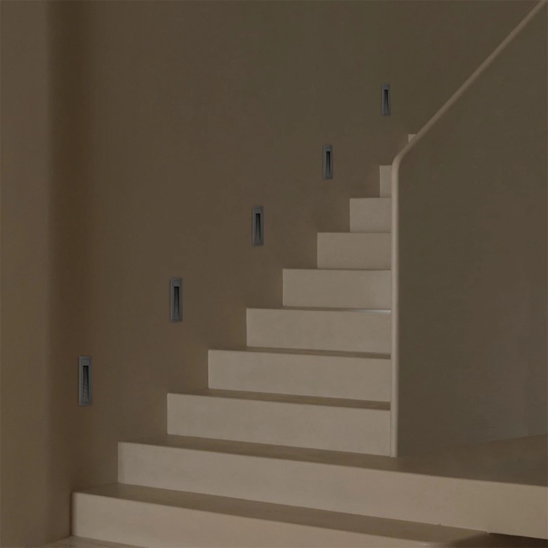 kelvo® STEPART KLV-101-0093 Χωνευτό Φωτιστικό Σκαλοπατιού / Διαδρόμου LED 3W 375lm 45° AC 220-240V Αδιάβροχο IP65 Θερμό Λευκό 2700K - Lumileds SMD Chip & TÜV SÜD Driver - Γκρι Ανθρακί Ματ - Μ6.5 x Π6.5 x Υ21cm / Q5.4 x 18.9cm - 5 Χρόνια Εγγύηση