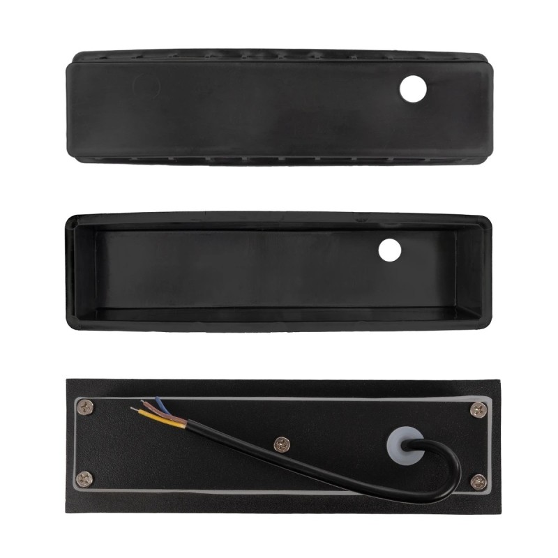 kelvo® STEPART KLV-101-0092 Χωνευτό Φωτιστικό Σκαλοπατιού / Διαδρόμου LED 3W 375lm 45° AC 220-240V Αδιάβροχο IP65 Θερμό Λευκό 2700K - Lumileds SMD Chip & TÜV SÜD Driver - Μαύρο Ματ - Μ6.5 x Π6.5 x Υ21cm / Q5.4 x 18.9cm - 5 Χρόνια Εγγύηση