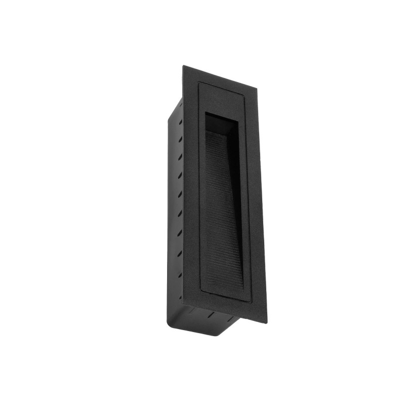 kelvo® STEPART KLV-101-0092 Χωνευτό Φωτιστικό Σκαλοπατιού / Διαδρόμου LED 3W 375lm 45° AC 220-240V Αδιάβροχο IP65 Θερμό Λευκό 2700K - Lumileds SMD Chip & TÜV SÜD Driver - Μαύρο Ματ - Μ6.5 x Π6.5 x Υ21cm / Q5.4 x 18.9cm - 5 Χρόνια Εγγύηση