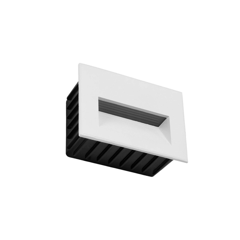 kelvo® STEPART KLV-101-0085 Χωνευτό Φωτιστικό Σκαλοπατιού / Διαδρόμου LED 3W 375lm 45° AC 220-240V Αδιάβροχο IP65 Θερμό Λευκό 2700K - Lumileds SMD Chip & TÜV SÜD Driver - Λευκό Ματ - Μ11.5 x Π5.3 x Υ8.3cm / Q10.6 x 7.6cm - 5 Χρόνια Εγγύηση