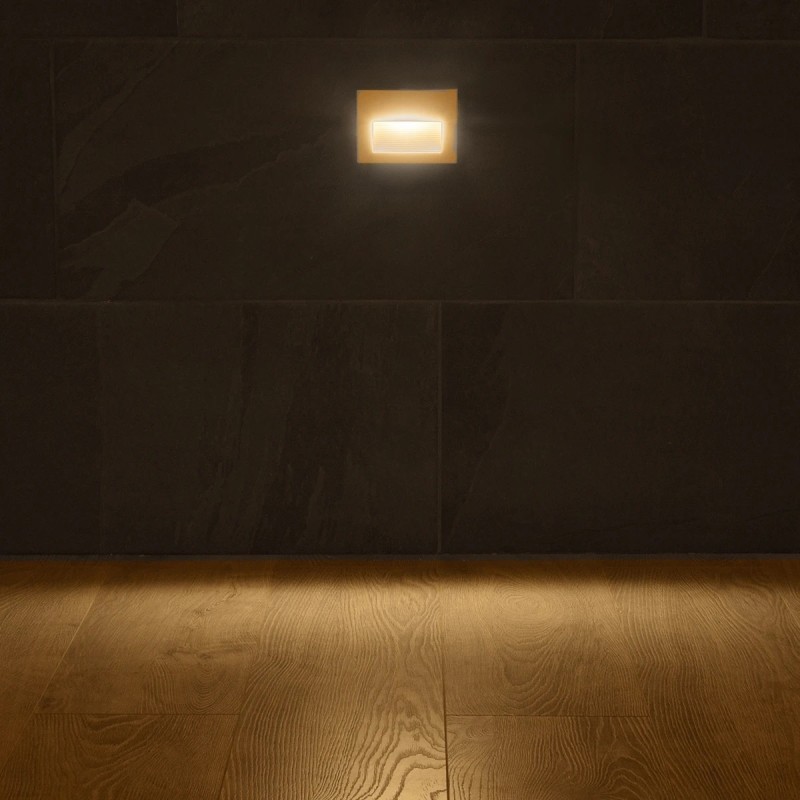 kelvo® STEPART KLV-101-0085 Χωνευτό Φωτιστικό Σκαλοπατιού / Διαδρόμου LED 3W 375lm 45° AC 220-240V Αδιάβροχο IP65 Θερμό Λευκό 2700K - Lumileds SMD Chip & TÜV SÜD Driver - Λευκό Ματ - Μ11.5 x Π5.3 x Υ8.3cm / Q10.6 x 7.6cm - 5 Χρόνια Εγγύηση