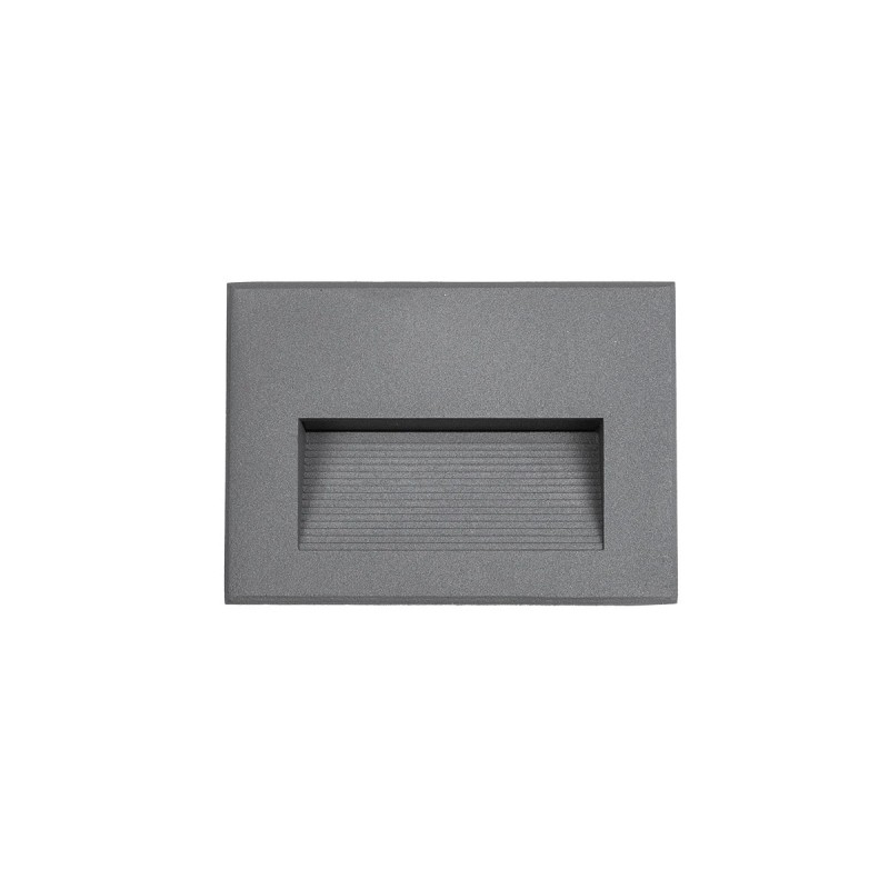 kelvo® STEPART KLV-101-0084 Χωνευτό Φωτιστικό Σκαλοπατιού / Διαδρόμου LED 3W 375lm 45° AC 220-240V Αδιάβροχο IP65 Θερμό Λευκό 2700K - Lumileds SMD Chip & TÜV SÜD Driver - Γκρι Ανθρακί Ματ - Μ11.5 x Π5.3 x Υ8.3cm / Q10.6 x 7.6cm - 5 Χρόνια Εγγύηση