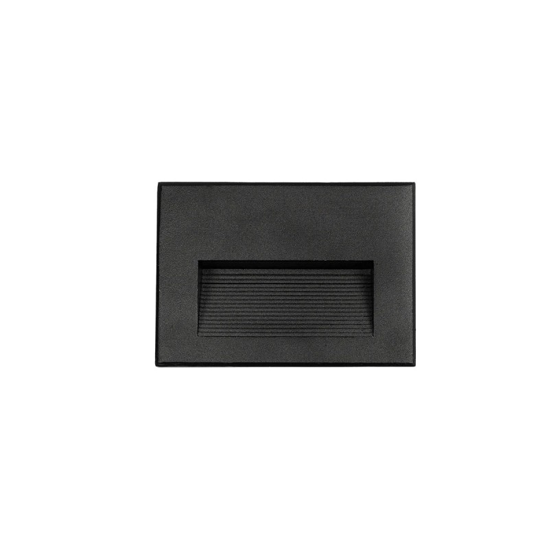 kelvo® STEPART KLV-101-0083 Χωνευτό Φωτιστικό Σκαλοπατιού / Διαδρόμου LED 3W 375lm 45° AC 220-240V Αδιάβροχο IP65 Θερμό Λευκό 2700K - Lumileds SMD Chip & TÜV SÜD Driver - Μαύρο Ματ - Μ11.5 x Π5.3 x Υ8.3cm / Q10.6 x 7.6cm - 5 Χρόνια Εγγύηση