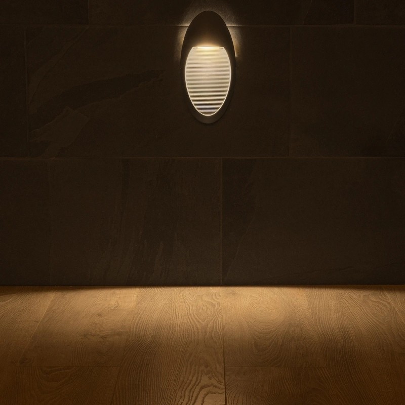 kelvo® STEPART KLV-101-0102 Φωτιστικό Σκαλοπατιού / Διαδρόμου LED 3W 375lm 45° AC 220-240V Αδιάβροχο IP65 Θερμό Λευκό 2700K - Lumileds SMD Chip & TÜV SÜD Driver - Γκρι Ανθρακί Ματ - Μ13 x Π5.5 x Υ26cm - 5 Χρόνια Εγγύηση