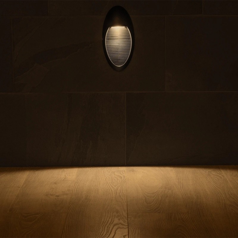 kelvo® STEPART KLV-101-0101 Φωτιστικό Σκαλοπατιού / Διαδρόμου LED 3W 375lm 45° AC 220-240V Αδιάβροχο IP65 Θερμό Λευκό 2700K - Lumileds SMD Chip & TÜV SÜD Driver - Μαύρο Ματ - Μ13 x Π5.5 x Υ26cm - 5 Χρόνια Εγγύηση