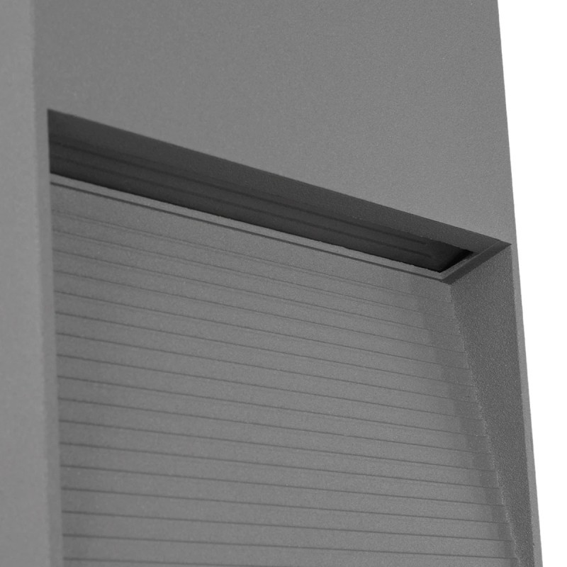 kelvo® STEPART KLV-101-0105 Φωτιστικό Σκαλοπατιού / Διαδρόμου LED 4W 500lm 45° AC 220-240V Αδιάβροχο IP65 Θερμό Λευκό 2700K - Lumileds SMD Chip & TÜV SÜD Driver - Γκρι Ανθρακί Ματ - Μ15 x Π3.5 x Υ15cm - 5 Χρόνια Εγγύηση