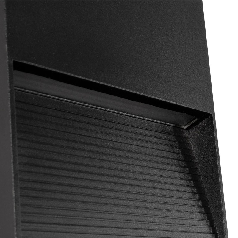 kelvo® STEPART KLV-101-0104 Φωτιστικό Σκαλοπατιού / Διαδρόμου LED 4W 500lm 45° AC 220-240V Αδιάβροχο IP65 Θερμό Λευκό 2700K - Lumileds SMD Chip & TÜV SÜD Driver - Μαύρο Ματ - Μ15 x Π3.5 x Υ15cm - 5 Χρόνια Εγγύηση