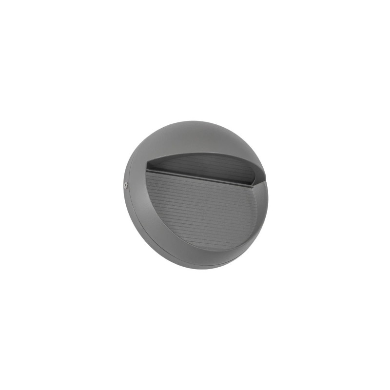 kelvo® STEPART KLV-101-0096 Φωτιστικό Σκαλοπατιού / Διαδρόμου LED 3W 375lm 45° AC 220-240V Αδιάβροχο IP65 Θερμό Λευκό 2700K - Lumileds SMD Chip & TÜV SÜD Driver - Γκρι Ανθρακί Ματ - Μ16 x Π8 x Υ16cm - 5 Χρόνια Εγγύηση