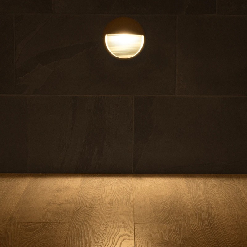 kelvo® STEPART KLV-101-0096 Φωτιστικό Σκαλοπατιού / Διαδρόμου LED 3W 375lm 45° AC 220-240V Αδιάβροχο IP65 Θερμό Λευκό 2700K - Lumileds SMD Chip & TÜV SÜD Driver - Γκρι Ανθρακί Ματ - Μ16 x Π8 x Υ16cm - 5 Χρόνια Εγγύηση