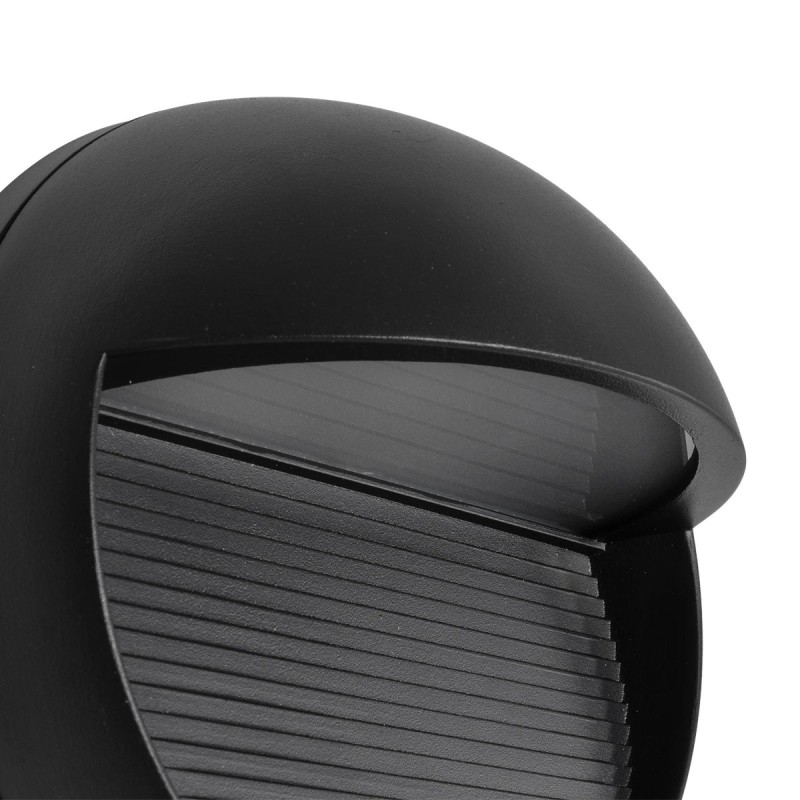 kelvo® STEPART KLV-101-0095 Φωτιστικό Σκαλοπατιού / Διαδρόμου LED 3W 375lm 45° AC 220-240V Αδιάβροχο IP65 Θερμό Λευκό 2700K - Lumileds SMD Chip & TÜV SÜD Driver - Μαύρο Ματ - Μ16 x Π8 x Υ16cm - 5 Χρόνια Εγγύηση