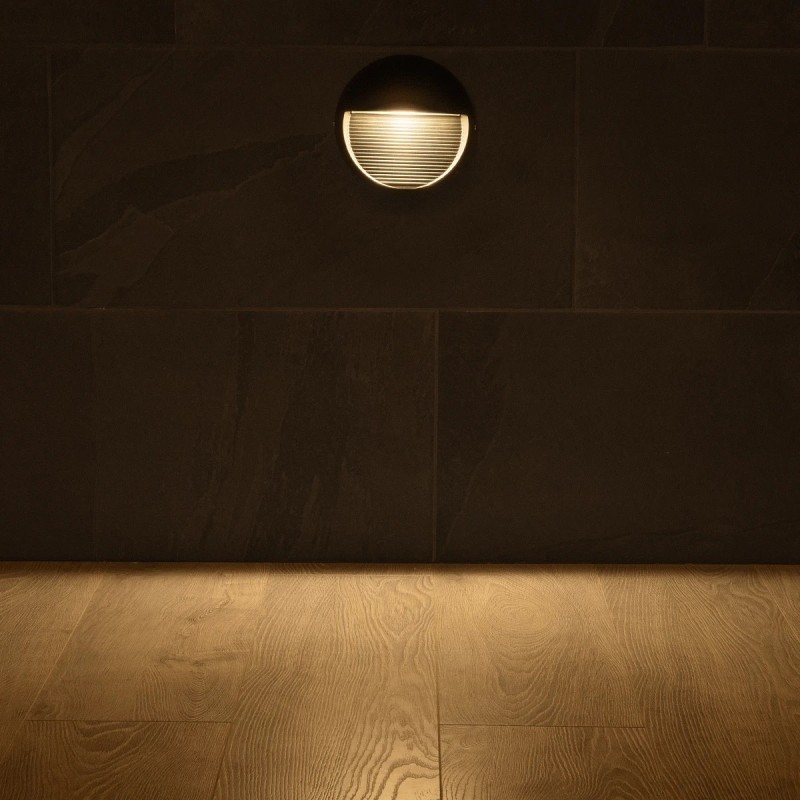 kelvo® STEPART KLV-101-0095 Φωτιστικό Σκαλοπατιού / Διαδρόμου LED 3W 375lm 45° AC 220-240V Αδιάβροχο IP65 Θερμό Λευκό 2700K - Lumileds SMD Chip & TÜV SÜD Driver - Μαύρο Ματ - Μ16 x Π8 x Υ16cm - 5 Χρόνια Εγγύηση