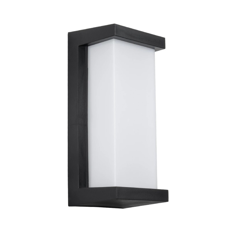 GLOBOSTAR® LOFT 60758 Φωτιστικό Τοίχου - Απλίκα Εσωτερικού/Εξωτερικού Χώρου LED 18W 1890lm 120° AC175-265V Αδιάβροχο IP65 - Πλαστικό Σώμα - Φυσικό λευκό 4500K - Μ24.5 x Π11 x Υ9.5cm - Μαύρο - Bridgelux Chip - 3 Χρόνια Εγγύηση