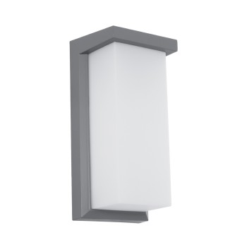 GLOBOSTAR® LOFT 60759 Μοντέρνο Φωτιστικό Τοίχου - Απλίκα LED 18W 1890lm 120° AC 220-240V Αδιάβροχο IP65 Φυσικό Λευκό 4500K - Bridgelux SMD Chip - Γκρι Ματ - Μ24.5 x Π11 x Υ9.5cm - 3 Χρόνια Εγγύηση