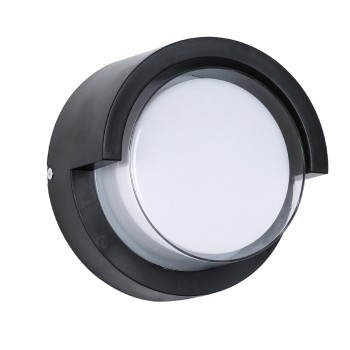 GLOBOSTAR® APEX 60764 Μοντέρνο Φωτιστικό Τοίχου - Απλίκα LED 10W 1050lm 120° AC 220-240V Αδιάβροχο IP65 Φυσικό Λευκό 4500K - Bridgelux SMD Chip - Μαύρο Ματ - Μ17 x Π17 x Υ9cm - 3 Χρόνια Εγγύηση