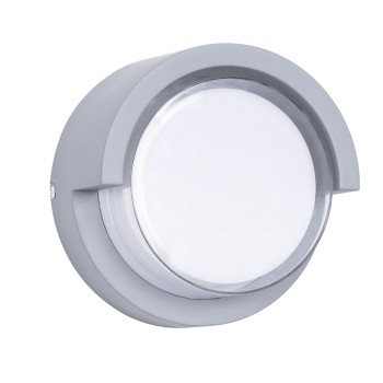 GLOBOSTAR® APEX 60765 Μοντέρνο Φωτιστικό Τοίχου - Απλίκα LED 10W 1050lm 120° AC 220-240V Αδιάβροχο IP65 Φυσικό Λευκό 4500K - Bridgelux SMD Chip - Γκρι - Μ17 x Π17 x Υ9cm - 3 Χρόνια Εγγύηση