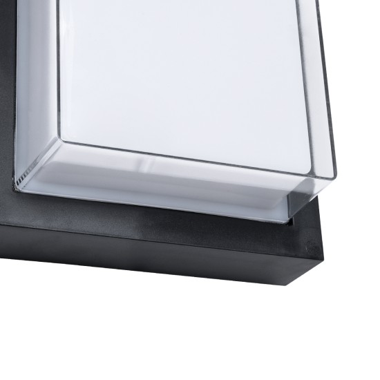 GLOBOSTAR® NEXUS 60767 Φωτιστικό Τοίχου - Απλίκα Εσωτερικού/Εξωτερικού Χώρου LED 10W 1050lm 120° AC175-265V Αδιάβροχο IP65 - Πλαστικό Σώμα - Φυσικό λευκό 4500K - Μ17 x Π17 x Υ9cm - Μαύρο - Bridgelux Chip - 3 Χρόνια Εγγύηση GLOBOSTAR® NEXUS 60767 Φωτιστικό Τοίχου - Απλίκα Εσωτερικού/Εξωτερικού Χώρου LED 10W 1050lm 120° AC175-265V Αδιάβροχο IP65 - Πλαστικό Σώμα - Φυσικό λευκό 4500K - Μ17 x Π17 x Υ9cm - Μαύρο - Bridgelux Chip - 3 Χρόνια Εγγύηση