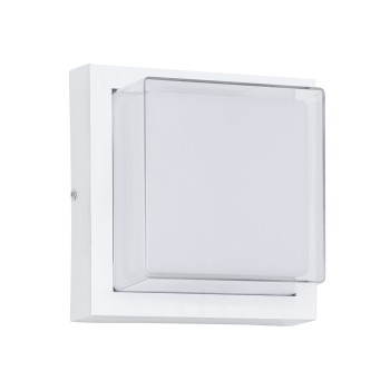 GLOBOSTAR® NEXUS 60769 Μοντέρνο Φωτιστικό Τοίχου - Απλίκα LED 10W 1050lm 120° AC 220-240V Αδιάβροχο IP65 Φυσικό Λευκό 4500K - Bridgelux SMD Chip - Λευκό Ματ - Μ17 x Π17 x Υ9cm - 3 Χρόνια Εγγύηση