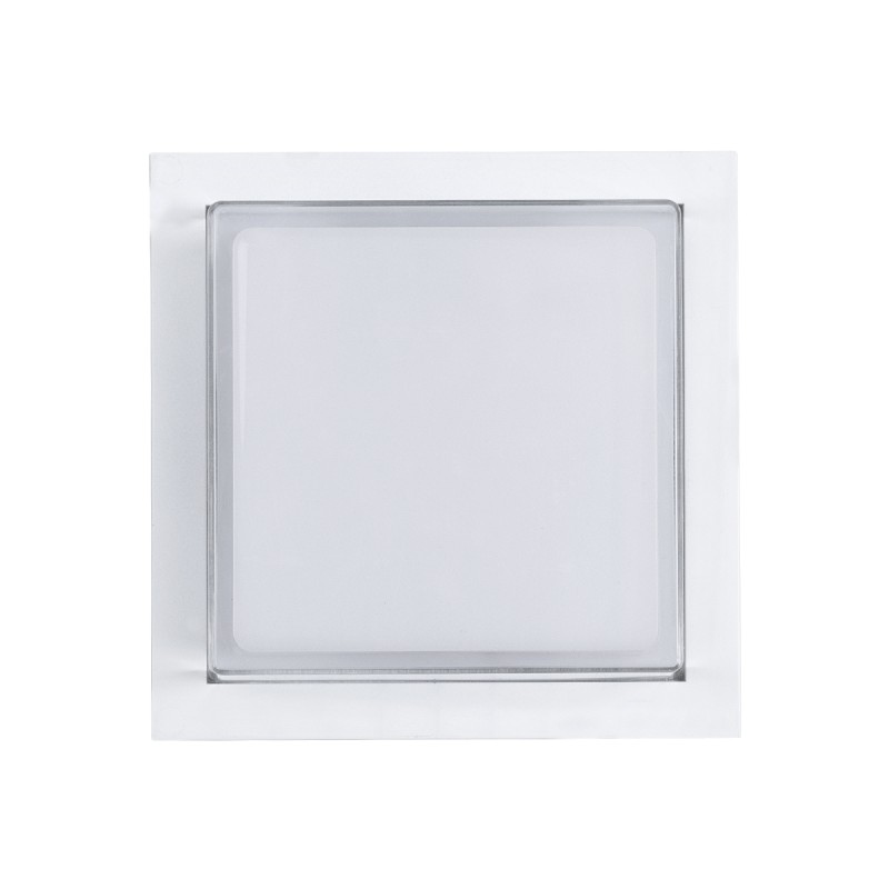 GLOBOSTAR® NEXUS 60769 Φωτιστικό Τοίχου - Απλίκα Εσωτερικού/Εξωτερικού Χώρου LED 10W 1050lm 120° AC175-265V Αδιάβροχο IP65 - Πλαστικό Σώμα - Φυσικό λευκό 4500K - Μ17 x Π17 x Υ9cm - Λευκό - Bridgelux Chip - 3 Χρόνια Εγγύηση