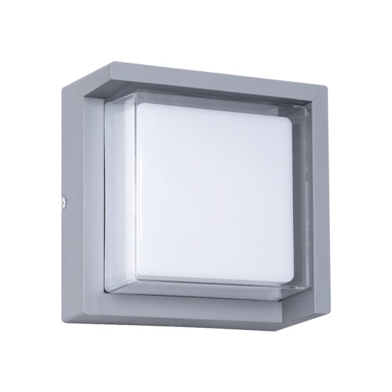 GLOBOSTAR® APEX 60771 Φωτιστικό Τοίχου - Απλίκα Εσωτερικού/Εξωτερικού Χώρου LED 10W 1050lm 120° AC175-265V Αδιάβροχο IP65 - Πλαστικό Σώμα - Φυσικό λευκό 4500K - Μ17 x Π17 x Υ9cm - Γκρι - Bridgelux Chip - 3 Χρόνια Εγγύηση GLOBOSTAR® APEX 60771 Φωτιστικό Τοίχου - Απλίκα Εσωτερικού/Εξωτερικού Χώρου LED 10W 1050lm 120° AC175-265V Αδιάβροχο IP65 - Πλαστικό Σώμα - Φυσικό λευκό 4500K - Μ17 x Π17 x Υ9cm - Γκρι - Bridgelux Chip - 3 Χρόνια Εγγύηση