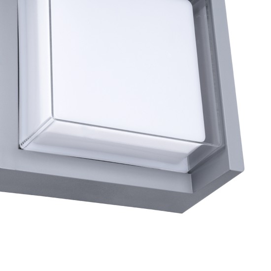 GLOBOSTAR® APEX 60771 Φωτιστικό Τοίχου - Απλίκα Εσωτερικού/Εξωτερικού Χώρου LED 10W 1050lm 120° AC175-265V Αδιάβροχο IP65 - Πλαστικό Σώμα - Φυσικό λευκό 4500K - Μ17 x Π17 x Υ9cm - Γκρι - Bridgelux Chip - 3 Χρόνια Εγγύηση GLOBOSTAR® APEX 60771 Φωτιστικό Τοίχου - Απλίκα Εσωτερικού/Εξωτερικού Χώρου LED 10W 1050lm 120° AC175-265V Αδιάβροχο IP65 - Πλαστικό Σώμα - Φυσικό λευκό 4500K - Μ17 x Π17 x Υ9cm - Γκρι - Bridgelux Chip - 3 Χρόνια Εγγύηση