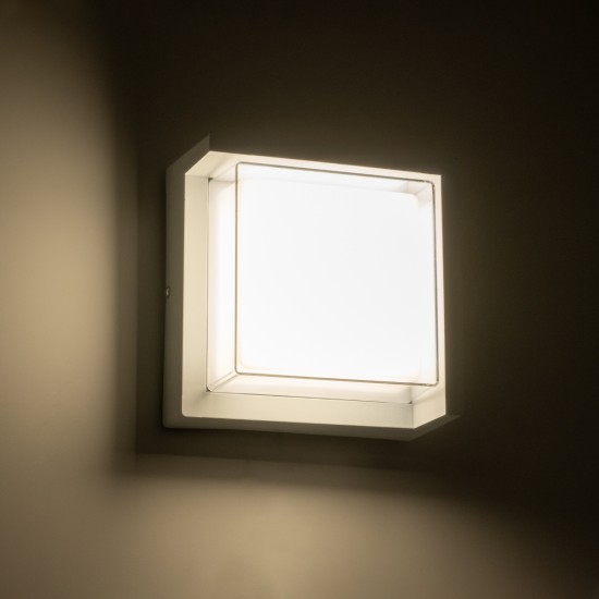 GLOBOSTAR® APEX 60772 Φωτιστικό Τοίχου - Απλίκα Εσωτερικού/Εξωτερικού Χώρου LED 10W 1050lm 120° AC175-265V Αδιάβροχο IP65 - Πλαστικό Σώμα - Φυσικό λευκό 4500K - Μ17 x Π17 x Υ9cm - Λευκό - Bridgelux Chip - 3 Χρόνια Εγγύηση GLOBOSTAR® APEX 60772 Φωτιστικό Τοίχου - Απλίκα Εσωτερικού/Εξωτερικού Χώρου LED 10W 1050lm 120° AC175-265V Αδιάβροχο IP65 - Πλαστικό Σώμα - Φυσικό λευκό 4500K - Μ17 x Π17 x Υ9cm - Λευκό - Bridgelux Chip - 3 Χρόνια Εγγύηση