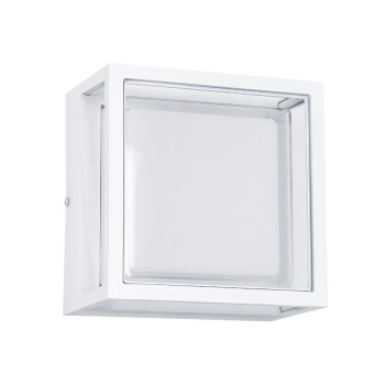 GLOBOSTAR® MAJESTIC 60775 Μοντέρνο Φωτιστικό Τοίχου - Απλίκα LED 10W 1050lm 120° AC 220-240V Αδιάβροχο IP65 Φυσικό Λευκό 4500K - Bridgelux SMD Chip - Λευκό Ματ - Μ17 x Π17 x Υ9cm - 3 Χρόνια Εγγύηση