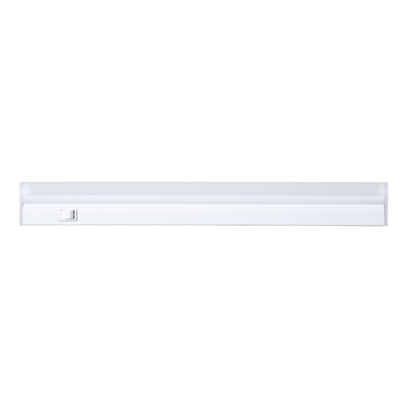 GloboStar® TUBO 60784 Γραμμικό Φωτιστικό Οροφής Linear LED Τύπου T5 Επεκτεινόμενο 5.5W 550lm 180° AC 220-240V IP20 Πάγκου Κουζίνας με Διακόπτη On/Off Μ30 x Π2.2 x Υ3.5cm Ψυχρό Λευκό 6000K - Λευκό - 3 Years Warranty