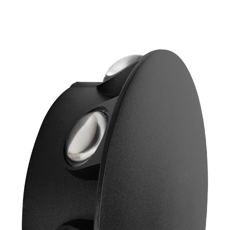 GLOBOSTAR® SOL 60796 Μοντέρνο Φωτιστικό Τοίχου - Απλίκα LED 16W 2000lm 30° AC 220-240V Αδιάβροχο IP65 Θερμό Λευκό 2700K - CREE XPE Chip & TÜV SÜD Driver - Μαύρο Ματ - Μ16 x Π5.5 x Υ16cm - 5 Χρόνια Εγγύηση