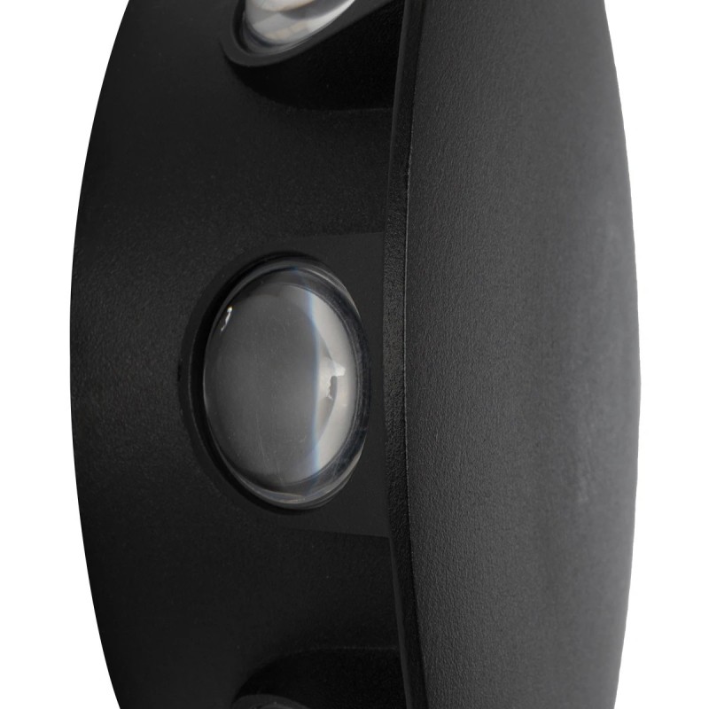 GLOBOSTAR® SOL 60796 Μοντέρνο Φωτιστικό Τοίχου - Απλίκα LED 16W 2000lm 30° AC 220-240V Αδιάβροχο IP65 Θερμό Λευκό 2700K - CREE XPE Chip & TÜV SÜD Driver - Μαύρο Ματ - Μ16 x Π5.5 x Υ16cm - 5 Χρόνια Εγγύηση