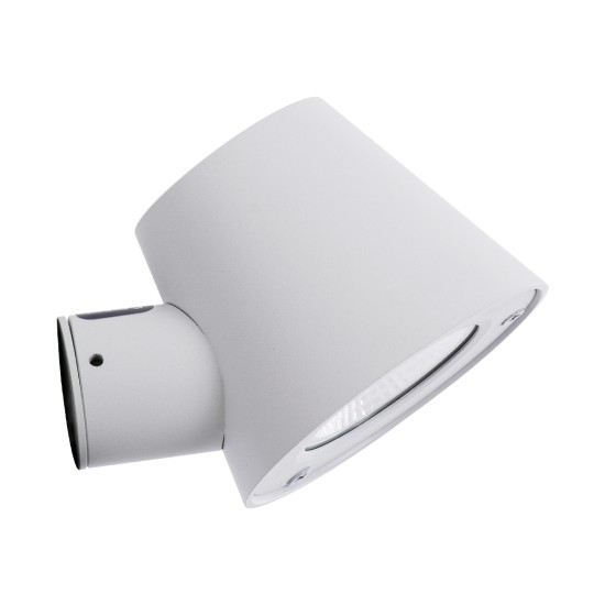 GloboStar® GARDENIA 60797 Φωτιστικό Τοίχου - Απλίκα Αρχιτεκτονικού Φωτισμού Εσωτερικού/Εξωτερικού Χώρου Up or Down LED 7W 700lm 60° AC220-240V Αδιάβροχο IP65 - Σώμα Αλουμινίου & Tempered Glass - Μ9.5 x Π13 x Υ7.7cm - Θερμό Λευκό 2700K - Λευκό - Bridge