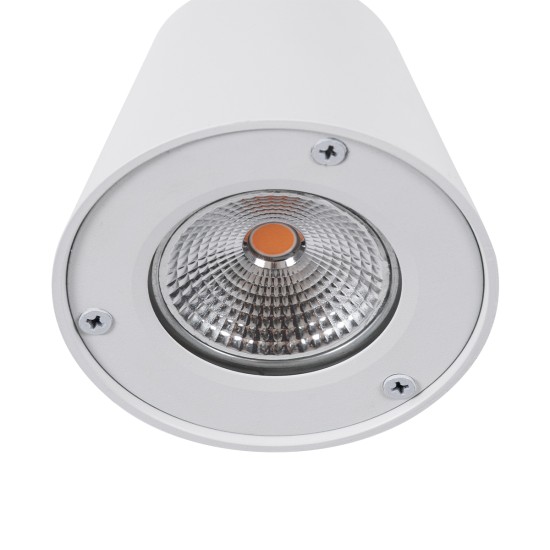 GloboStar® GARDENIA 60797 Φωτιστικό Τοίχου - Απλίκα Αρχιτεκτονικού Φωτισμού Εσωτερικού/Εξωτερικού Χώρου Up or Down LED 7W 700lm 60° AC220-240V Αδιάβροχο IP65 - Σώμα Αλουμινίου & Tempered Glass - Μ9.5 x Π13 x Υ7.7cm - Θερμό Λευκό 2700K - Λευκό - Bridge
