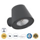 GloboStar® GARDENIA 60798 Φωτιστικό Τοίχου - Απλίκα Αρχιτεκτονικού Φωτισμού Εσωτερικού/Εξωτερικού Χώρου Up or Down LED 7W 700lm 60° AC220-240V Αδιάβροχο IP65 - Σώμα Αλουμινίου & Tempered Glass - Μ9.5 x Π13 x Υ7.7cm - Θερμό Λευκό 2700K - Γκρι Ανθρακί -