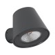 GloboStar® GARDENIA 60798 Φωτιστικό Τοίχου - Απλίκα Αρχιτεκτονικού Φωτισμού Εσωτερικού/Εξωτερικού Χώρου Up or Down LED 7W 700lm 60° AC220-240V Αδιάβροχο IP65 - Σώμα Αλουμινίου & Tempered Glass - Μ9.5 x Π13 x Υ7.7cm - Θερμό Λευκό 2700K - Γκρι Ανθρακί -