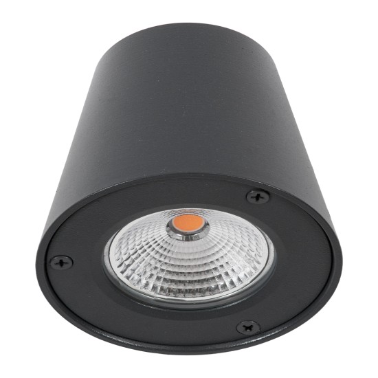 GloboStar® GARDENIA 60798 Φωτιστικό Τοίχου - Απλίκα Αρχιτεκτονικού Φωτισμού Εσωτερικού/Εξωτερικού Χώρου Up or Down LED 7W 700lm 60° AC220-240V Αδιάβροχο IP65 - Σώμα Αλουμινίου & Tempered Glass - Μ9.5 x Π13 x Υ7.7cm - Θερμό Λευκό 2700K - Γκρι Ανθρακί -