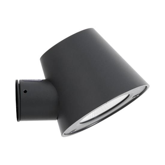 GloboStar® GARDENIA 60798 Φωτιστικό Τοίχου - Απλίκα Αρχιτεκτονικού Φωτισμού Εσωτερικού/Εξωτερικού Χώρου Up or Down LED 7W 700lm 60° AC220-240V Αδιάβροχο IP65 - Σώμα Αλουμινίου & Tempered Glass - Μ9.5 x Π13 x Υ7.7cm - Θερμό Λευκό 2700K - Γκρι Ανθρακί -