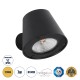 GloboStar® GARDENIA 60799 Φωτιστικό Τοίχου - Απλίκα Αρχιτεκτονικού Φωτισμού Εσωτερικού/Εξωτερικού Χώρου Up or Down LED 7W 700lm 60° AC220-240V Αδιάβροχο IP65 - Σώμα Αλουμινίου & Tempered Glass - Μ9.5 x Π13 x Υ7.7cm - Θερμό Λευκό 2700K - Μαύρο - Bridge