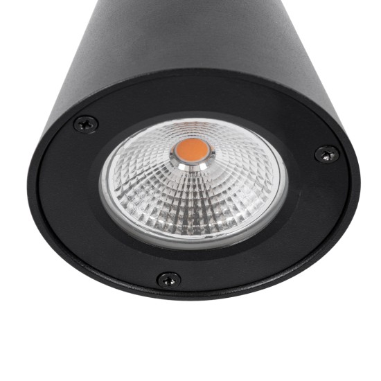 GloboStar® GARDENIA 60799 Φωτιστικό Τοίχου - Απλίκα Αρχιτεκτονικού Φωτισμού Εσωτερικού/Εξωτερικού Χώρου Up or Down LED 7W 700lm 60° AC220-240V Αδιάβροχο IP65 - Σώμα Αλουμινίου & Tempered Glass - Μ9.5 x Π13 x Υ7.7cm - Θερμό Λευκό 2700K - Μαύρο - Bridge