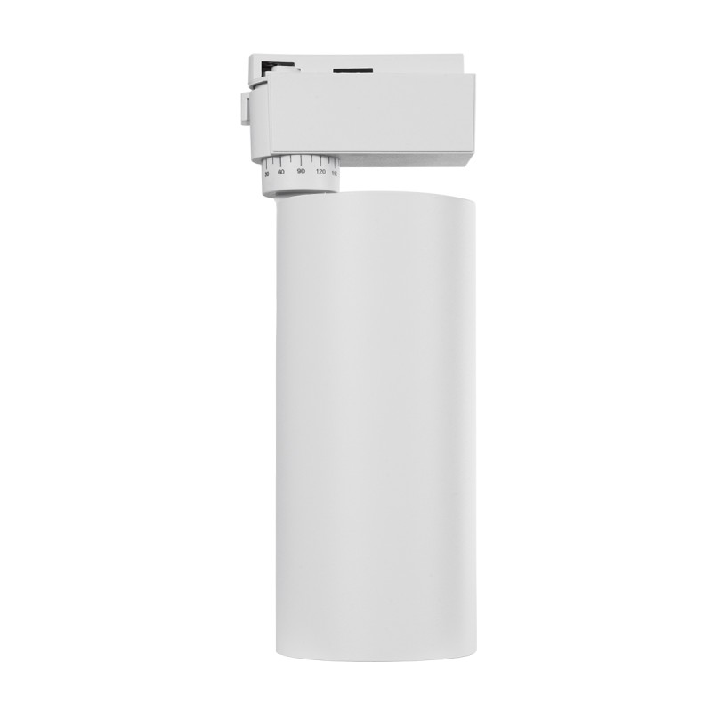 Globostar BEAMTRACK 60814 Μονοφασικό Φωτιστικό Σποτ Ράγας LED 30W 230V 3600lm 30° Acrylic HQ LENS AC 220-240V IP20 Φ7.4 x Υ17.9cm Θερμό Λευκό 3000k - EUROTRACK® System 1L+1N - Λευκό - Bridgelux Chip - TUV Certified Driver - 5 Χρόνια Εγγύηση