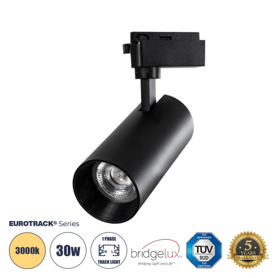 Globostar BEAMTRACK 60817 Μονοφασικό Φωτιστικό Σποτ Ράγας LED 30W 230V 3600lm 30° Acrylic HQ LENS AC 220-240V IP20 Φ7.4 x Υ17.9cm Θερμό Λευκό 3000k - EUROTRACK® System 1L+1N - Μαύρο - Bridgelux Chip - TUV Certified Driver - 5 Χρόνια Εγγύηση Globostar BEAMTRACK 60817 Μονοφασικό Φωτιστικό Σποτ Ράγας LED 30W 230V 3600lm 30° Acrylic HQ LENS AC 220-240V IP20 Φ7.4 x Υ17.9cm Θερμό Λευκό 3000k - EUROTRACK® System 1L+1N - Μαύρο - Bridgelux Chip - TUV Certified Driver - 5 Χρόνια Εγγύηση