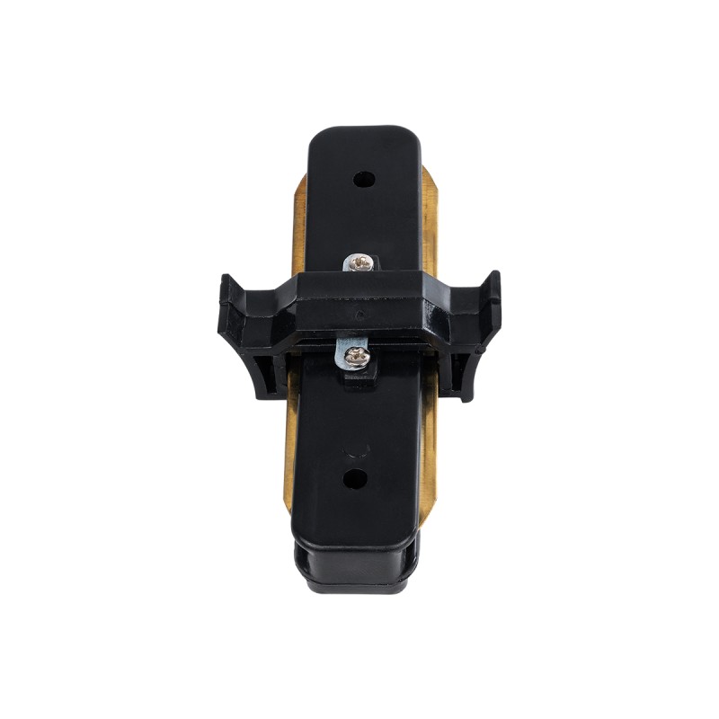 GloboStar® 2L-EUROTRACK 60849 Αντάπτορας Ι(Γιώτα) - Μονοφασικός 2 Καλωδίων για όλες τις Ράγες EUROTRACK AC 220-240V Μ8 x Π4 x Υ2cm- EUROTRACK® System 1L+1N - Θερμοπλαστικό - Μαύρο - 5 Χρόνια Εγγύηση