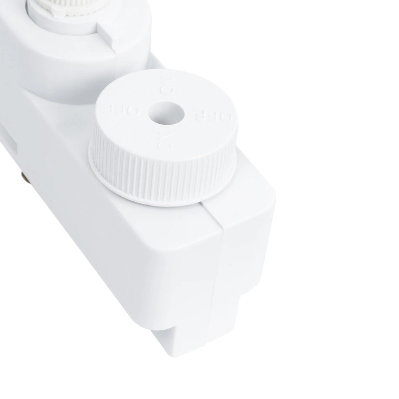 GloboStar 60858 Αντάπτορας Κρέμασης Φωτιστικού - Μονοφασικός 2 Καλωδίων με 1 Μέτρο Υφασμάτινο Καλώδιο και Ντουί E27 AC 220-240V IP20 Μ7 x Π3 x Υ4cm - Λευκό