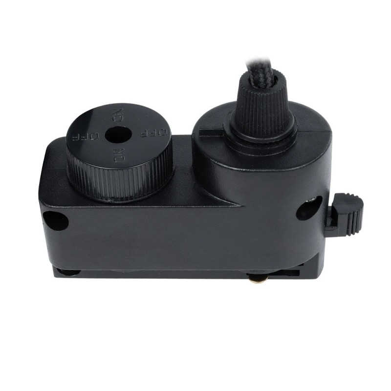 GloboStar 60859 Αντάπτορας Κρέμασης Φωτιστικού -  Μονοφασικός 2 Καλωδίων με 1 Μέτρο Υφασμάτινο Καλώδιο και Ντουί E27 AC 220-240V IP20 Μ7 x Π3 x Υ4cm - Μαύρο