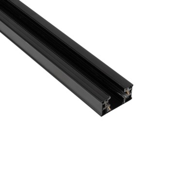 GLOBOSTAR® TRACKOLD-2PH 60875 Διφασική Ράγα 3 Καλωδίων 2L+1N για Σύστημα Ράγας Trackold-2PH AC 220-240V IP20 - Μαύρο Ματ - Μ100 x Π5 x Υ1cm