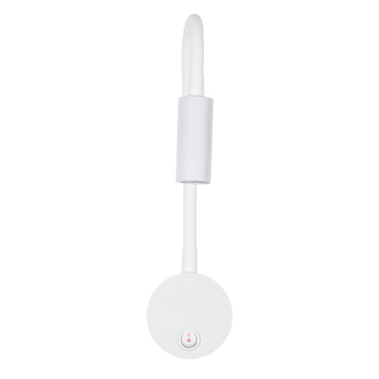 GloboStar® GOOSE 60876 Μοντέρνο Φωτιστικό Τοίχου - Απλίκα Ξενοδοχείου Bed Side LED 3W 300lm 36° AC 220-240V - Reading Light - Μ6.5 x Π15 x Υ24.5cm - Φυσικό Λευκό 4500K - Λευκό - 3 Xρόνια Εγγύηση GloboStar® GOOSE 60876 Μοντέρνο Φωτιστικό Τοίχου - Απλίκα Ξενοδοχείου Bed Side LED 3W 300lm 36° AC 220-240V - Reading Light - Μ6.5 x Π15 x Υ24.5cm - Φυσικό Λευκό 4500K - Λευκό - 3 Xρόνια Εγγύηση