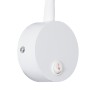 GloboStar® GOOSE 60876 Μοντέρνο Φωτιστικό Τοίχου - Απλίκα Ξενοδοχείου Bed Side LED 3W 300lm 36° AC 220-240V - Reading Light - Μ6.5 x Π15 x Υ24.5cm - Φυσικό Λευκό 4500K - Λευκό - 3 Xρόνια Εγγύηση